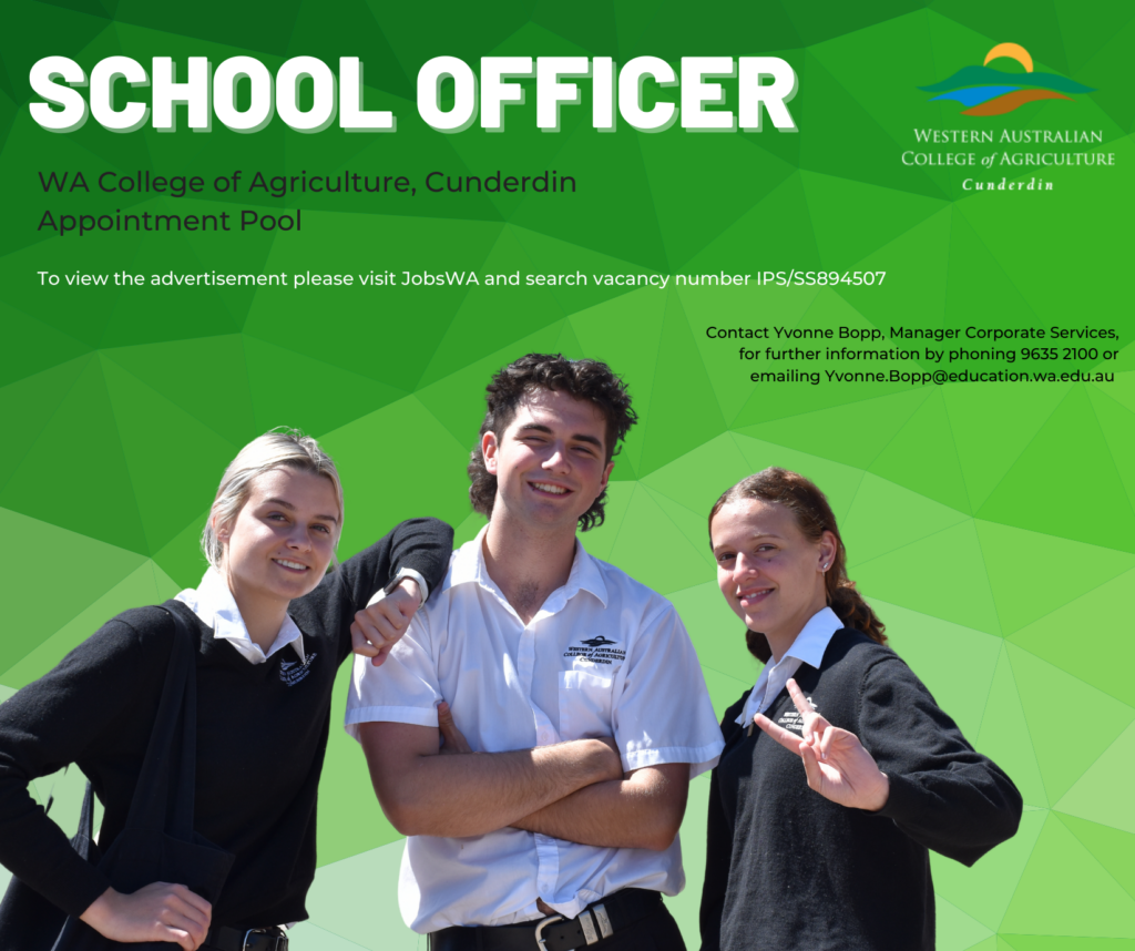 Western Australian College of Agriculture Cunderdin Employment